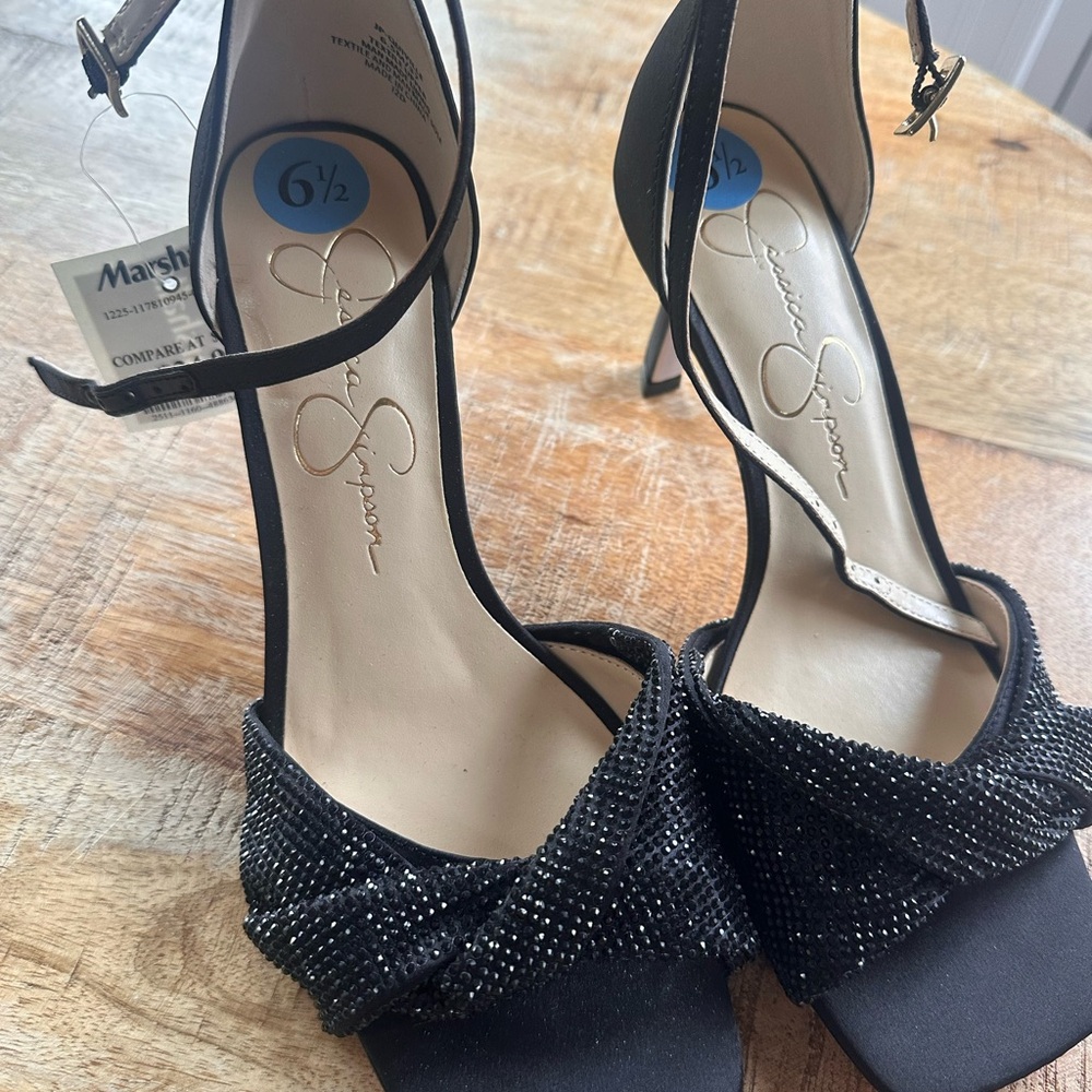 Jessica Simpson Black Strappy Heels